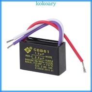 KOK CBB61 Capacitor 1 5uF+2 5uF 5 Wire 250V Capacitor Fit For Ceiling Fan Accessories