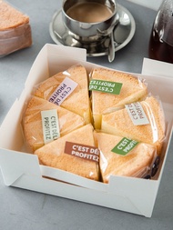 Transparent Baking Paper Cake Packaging Bag for 6 Inch 8 Inch Cut Cake Parchment Baking Stickers Gla