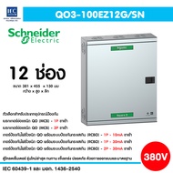 Schneider ตู้โหลดเซ็นเตอร์ 3เฟส 4 สาย แรงดัน 240/415VAC พร้อมกราวด์บาร์ รองรับเมนเบรคเกอร์ 100A ตู้ไ