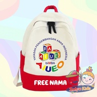 TAS SEKOLAH TAS RANSEL ANAK BIMBA AIUEO / GRATIS CETAK NAMA