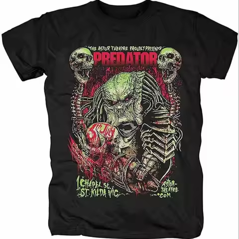 Summer clothing cotton printed sports top The Predator sci-fi movieT-shirt Alien vs Predator AVP Ali