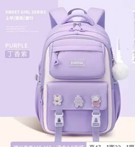 Tas Ransel Anak Perempuan Karissa dengan Tali Serat Mikro Trendi & Aksi - Waterproof Sporty Laptop B