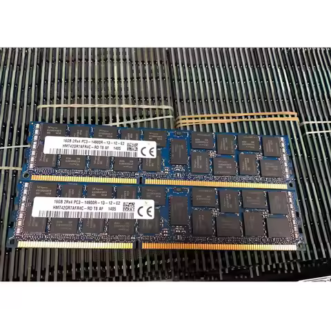 1pcs For RAM 16G 16GB 2Rx4 PC3-14900R DDR3 1866 ECC REG Server Memory HMT42GR7AFR4C-RD