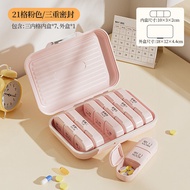 Portable Durable Pill Box 21 Compartments