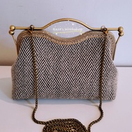 DIY Metal Frame Kiss Clasp Lock Cloth Bag