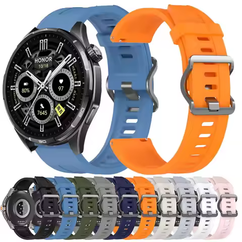 22mm Breathable Silicone Strap For Honor Watch 6Plus/5 Ultra/ 5 Pro/GS 5 4 3 3i/GSPro/Band For Huawe