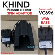(3PIN) KHIND VC696 Vacuum Cleaner Charger Adaptor VC696 "(WITH BASE)