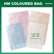 HM Plastic Bag | Plain/ Blue/ Pink/ Orange | 16x24 / 20x30 | Multipurpose Bag | 2.5 kg | Ready Stock