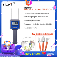 Yieryi ขี้เลื่อยไม้มืออาชีพผงมัดฟาง Peat เครื่องวัดความชื้น TK100W ความชื้น 5% - 90% จอแสดงผล LCD