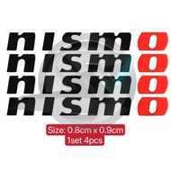 (Ready Stock)S1421# 4pcs Nismo Rim Car Sticker for Nissan