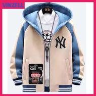 Oversized Hoodie NEW YORK BEIGE DENIM MUDA S-6XL (7XL) ZIPPER HOODIE JACKET MEN'S JUMBO MIX COMBINAT