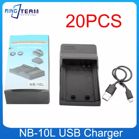 20PCS/LOTS NB-10L USB Charger for Canon PowerShot SX40 HS SX50 HS G1X G15 SX40HS Digital Camera NB10