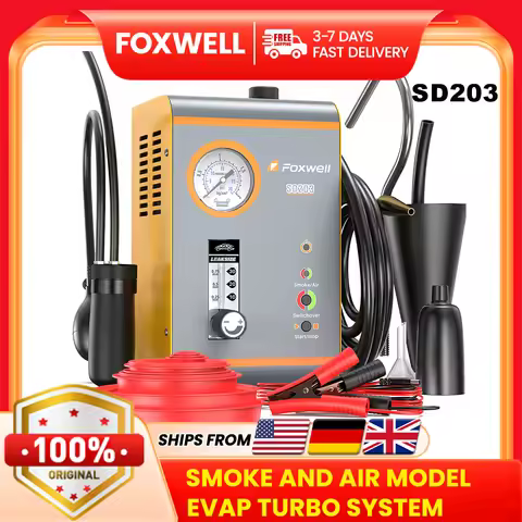 FOXWELL SD203 Smoke Leak Detector for Car Vacuum Pipe Smoking Generator Pipe Leakage Analyzer EVAP S