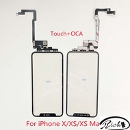 Long Flex Cable Glass With Touch Digitizer Screen With OCA For iPhone X XS MAX TP LCD Replacement Repair
