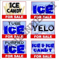 JM D-0020 | High Quality Laminated A4 - ICE & ICE CANDY | TUBE ICE | PURIFIED | MINERAL [6] SIGNAGE