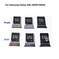 For Samsung Galaxy A80 A805F A8050 New Tested Sim Card Holder Tray Card Slot A 80 Replacement Parts