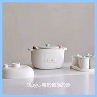 olayks歐萊克電燉盅2.8L大燉盅+4個小膽 煮粥鍋陶瓷輔食鍋煲湯燕窩電燉盅隔水燉家用蒸鍋