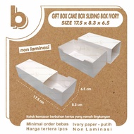 Gift Box Cake Box Sliding Box Ivory natural 17.5x8.3x6.5 I GBCBSBB00477