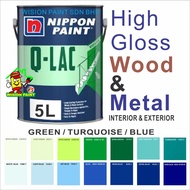 5L ( 5 LITER ) Nippon Paint Q-Lac Gloss Finish For Metal & Wood / D wpc