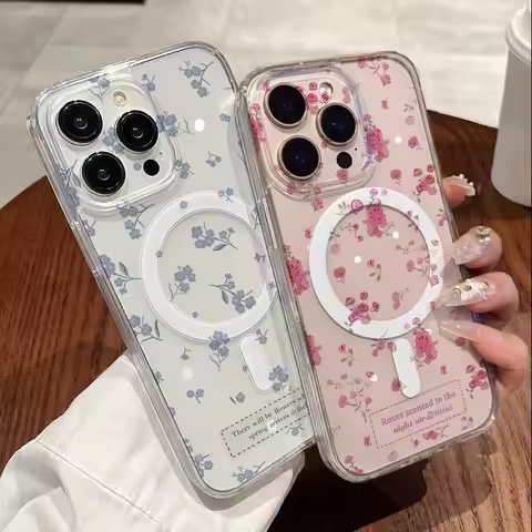 Y2K Floral Flower Case For Samsung Galaxy S23 S24 S25 Ultra S22 Plus FE Z Flip 6 5 4 3 cover Magneti