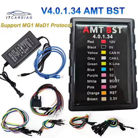 V4.0.1.34 AMT BST ECU Programmer Reader Universal Bench Read Write Service Tool Support MG1 MD1 Prot