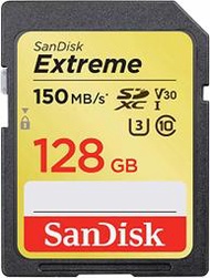 最新版 [150MB's] SanDisk EXTREME 128G 128GB SDHC U3 4K錄影相機卡