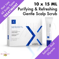 L'Oreal Professional Serioxyl Purifying &amp; Refreshing Gentle Scalp Scrub 10 x 15ml - Pre Shampoo Exfoliate Anti Hairloss Hair Fall Loss Dandruff Rebalancing Cleansing Soothing Scalp Care Treatment Mask (L’Oréal LOreal)