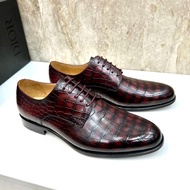 1: 1Dior Dior 2025 Counter New Product DI Men's Shoes Genuine Leather Outsole Lace-Up Business Forma