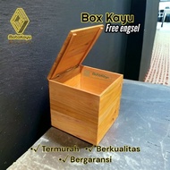 Wooden box 35x25 x 35-50 cm wooden crate lid wooden crate storage box multipurpose storage