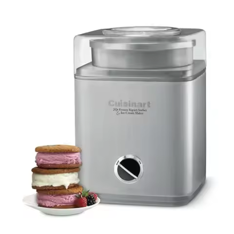 Ice Cream Maker Machine, 2-Quart Ice Cream, Sorbet and Frozen Yogurt Machine, Fully Automatic Double