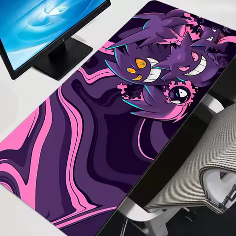 Large Mouse Pad Gamer Keyboard Mousepad Pc Pokemon Pikachu Gengar Computer Desk Mat Gaming Pad Mouse