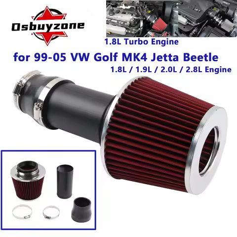 2.75" Short Ram Air Intake Kit for 99-05 Vw Golf mk4 Jetta Beetle 1.8L 1.9L 2.0L 2.8L Engine Audi TT