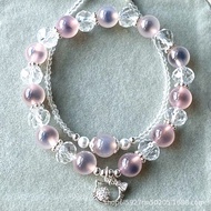 Pink Sugar Heart Agate Sweet Cute Niche Design Bracelet