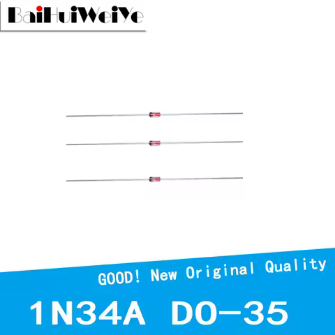 50PCS/Lot 1N34A 1N34 IN34A GERMANIUM DIODE DO-35 New Good Quality Chipset