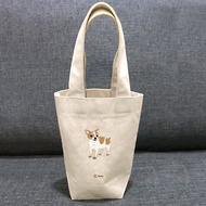 吉娃娃--台灣製棉麻布-文創柴犬-提袋-環保飲料袋-蒼蠅星球