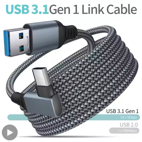 Link Cable 3M 6M 5M USB A To Type C For Meta Oculus Quest 2 Quest2 Accessory Virtual Reality VR Glas