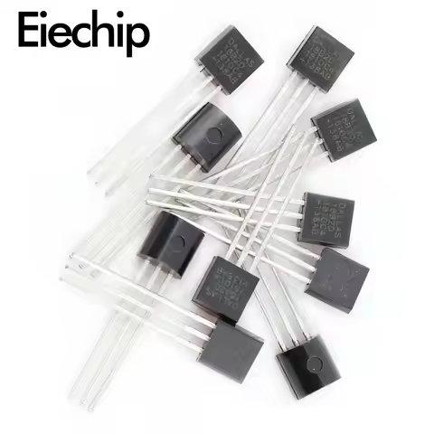 10pcs DS18B20 TO-92 Temperature Sensor Chip 18B20 TO92 For Arduino Digital Thermometer DS18B20 Hall