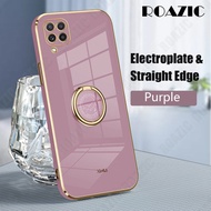 ROAZIC Ốp Cho Điện Thoại Samsung Galaxy A22 4G A22 LTE M32 [Giá Đỡ Nhẫn Miễn Phí] Vỏ Bóng Cạnh Mạ Đi