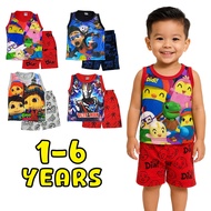 🔥HARGA PROMO🔥 Singlet Kartun Budak Murah Hot Sale Kids SINGLET Sets Cotton Jersey - Random Color. (1