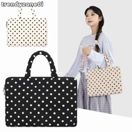 TRENDYZONE0I Laptop Bag, Polka Dot Large Capacity Notebook Pouch, Portable 11-15.6 Inch Shockproof C
