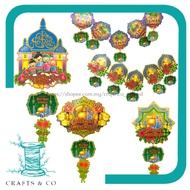 [HARI RAYA ] 3D HARI RAYA DEKO KAD GANTUNG GLITTER / HIASAN HARI RAYA KOD [HR2238/HR2233/HR2232/HR22