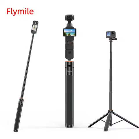 Selfie Stick Tripod for Instar360 X5/DJI Action 5 Pro/Pocket 3/Gopro 13/DSlR Camera Extension Pole T