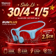 Mojawa RunPlus Blue Swimming Headphones – Waterproof - 32GB - Bone Conduction Headphones for Gym, Sw