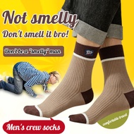 【Breathable Comfort Fit】Men's Crew Socks With Elastic Ribbed Cuff Men Socks/Crew Socks/Ribbed Cuff S