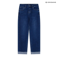 Giordano Womens High Waist Regular Straight Jeans 05424015001 กางเกงยีนส์ผู้หญิง กางเกงขายาว กางเกงจ