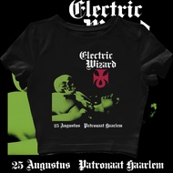 WIZARD ELECTRIC CROP TOP AUGUST 25 PATRONAAT HAARLEM | GRUNGE | BLACK CROPTOP | CROP TEE SLIM FIT ST