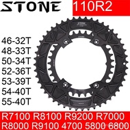 【In stock】Stone 110bcd Double Chainring for Shimano 105 R7100 UT R8100 DA R9200 Road Bike Round 55-40T 52-36T 53 39T 54 40T 50-34 48-33T 46-32T ZMSQ