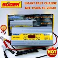 เครื่องชาร์จแบตเตอรี่อัตโนมัติ  SUOER 12V 40A รุ่น MH-1240A (NEW 2020) ตัวชาร์จแบต 80A-200A มีระบบฟื้นฟูแบตเตอรี่+สลายซัลเฟต จั๊มสตาร์ทได้