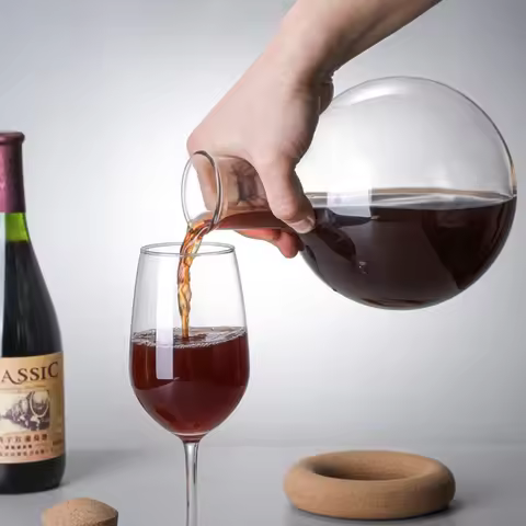 Glass decanter, red wine light luxury glass wine dispenser, household red wine dispenser, jug, fast 