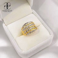 [Gold &amp; Co] New Ring Emas 916 Cincin KLCC 7/9/13 Line (2C) Curve Viral Ring Gold 916 Emas Tulen